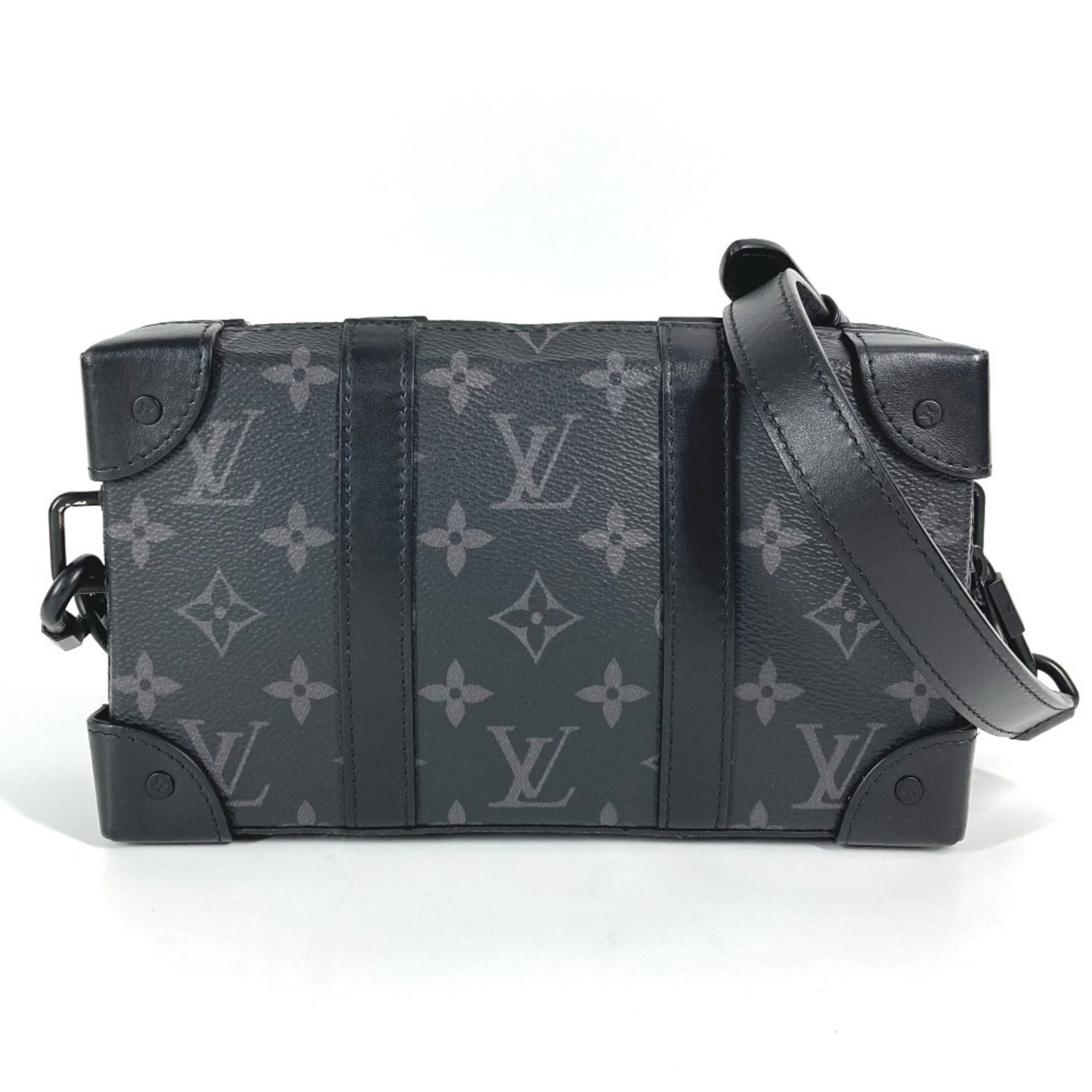 LOUIS VUITTON M69838 Monogram Eclipse Soft Trunk Wallet, Pochette, Long Clutch Bag, Shoulder Canvas, Unisex, Black
