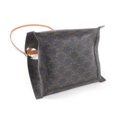 CELINE 12418 Small Cubo Bag Honey Logo Triomphe Canvas 2-way Shoulder Made in Italy Women's — Like New
