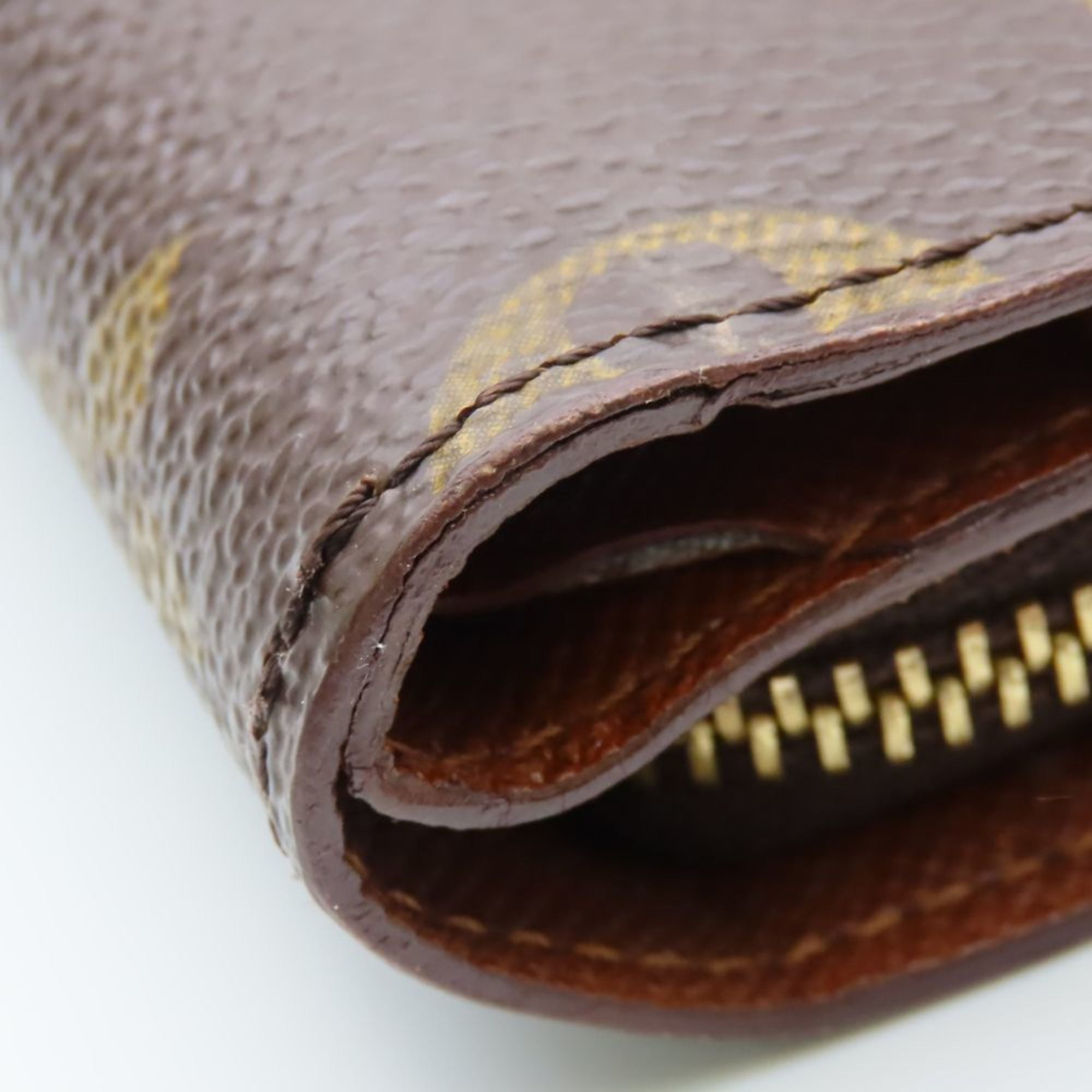 Louis Vuitton Bifold Wallet Porte Papier Zip M61207 Monogram Brown Women's LOUIS VUITTON