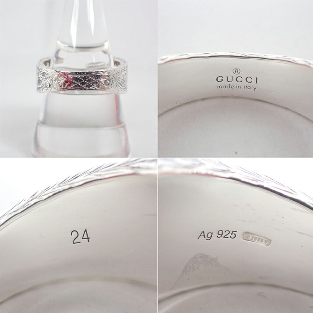 GUCCI Ag925 Arabesque G Ring, Size 23 — Like New
