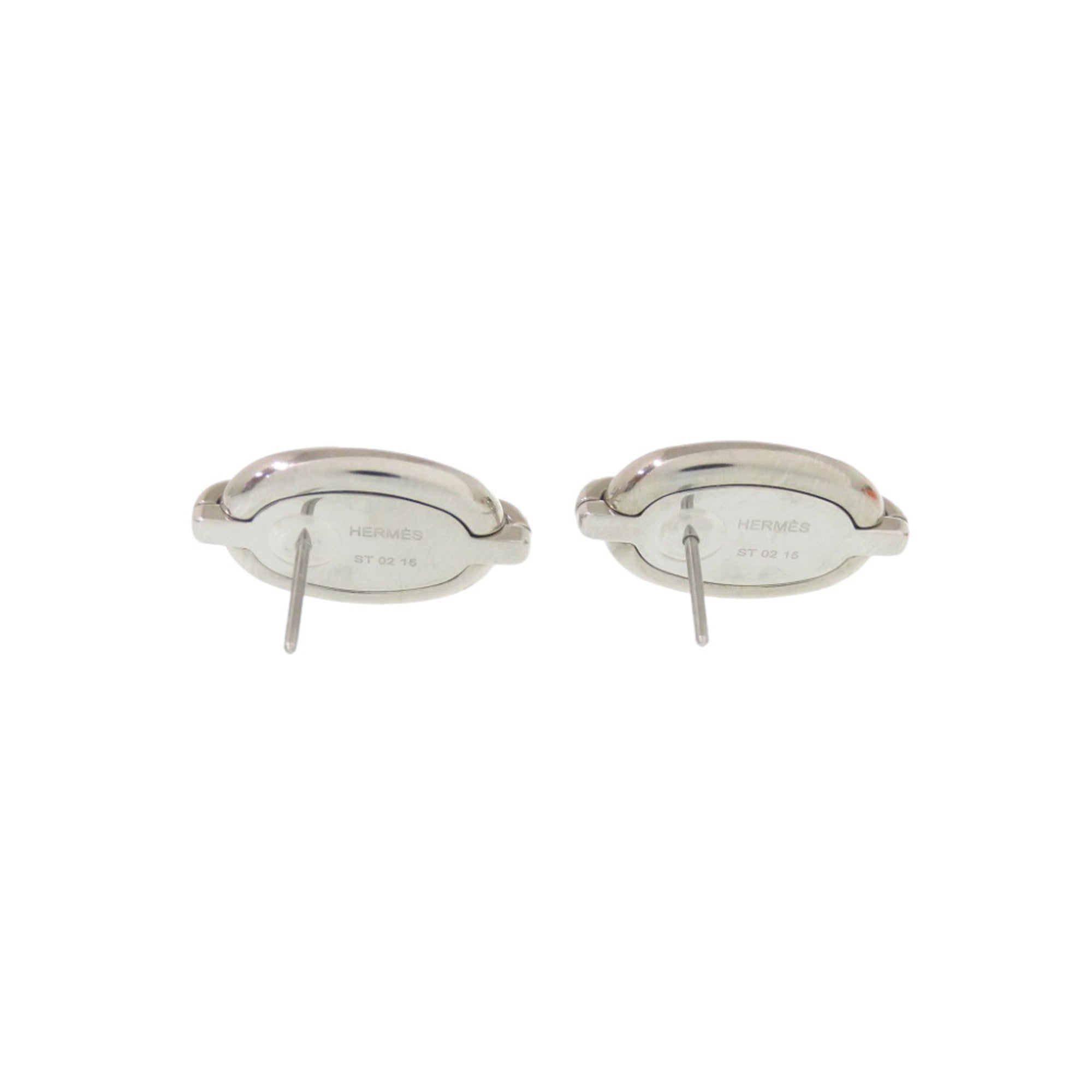Hermes Mini Maillon Earrings, Metal, Black, 0274HERMES — New - Store Return