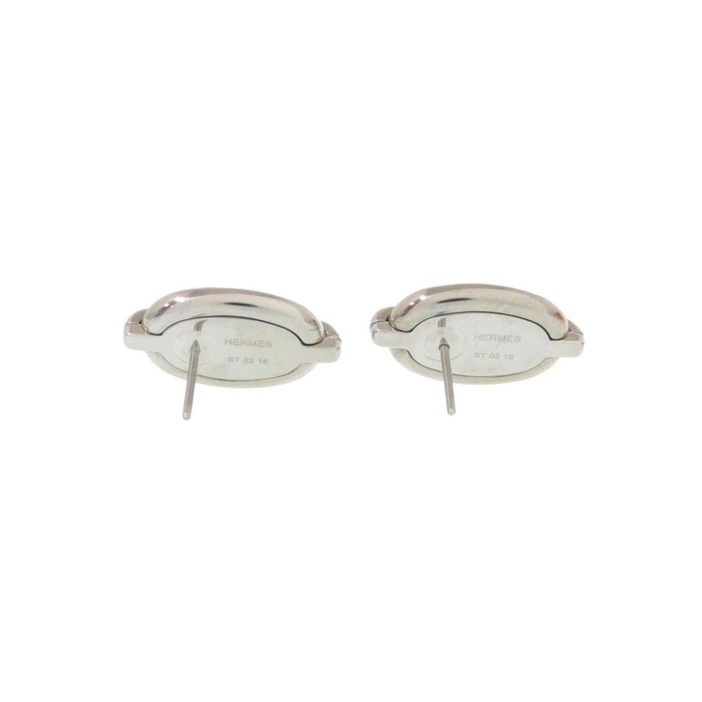 Hermes Mini Maillon Earrings, Metal, Black, 0274HERMES — New - Store Return