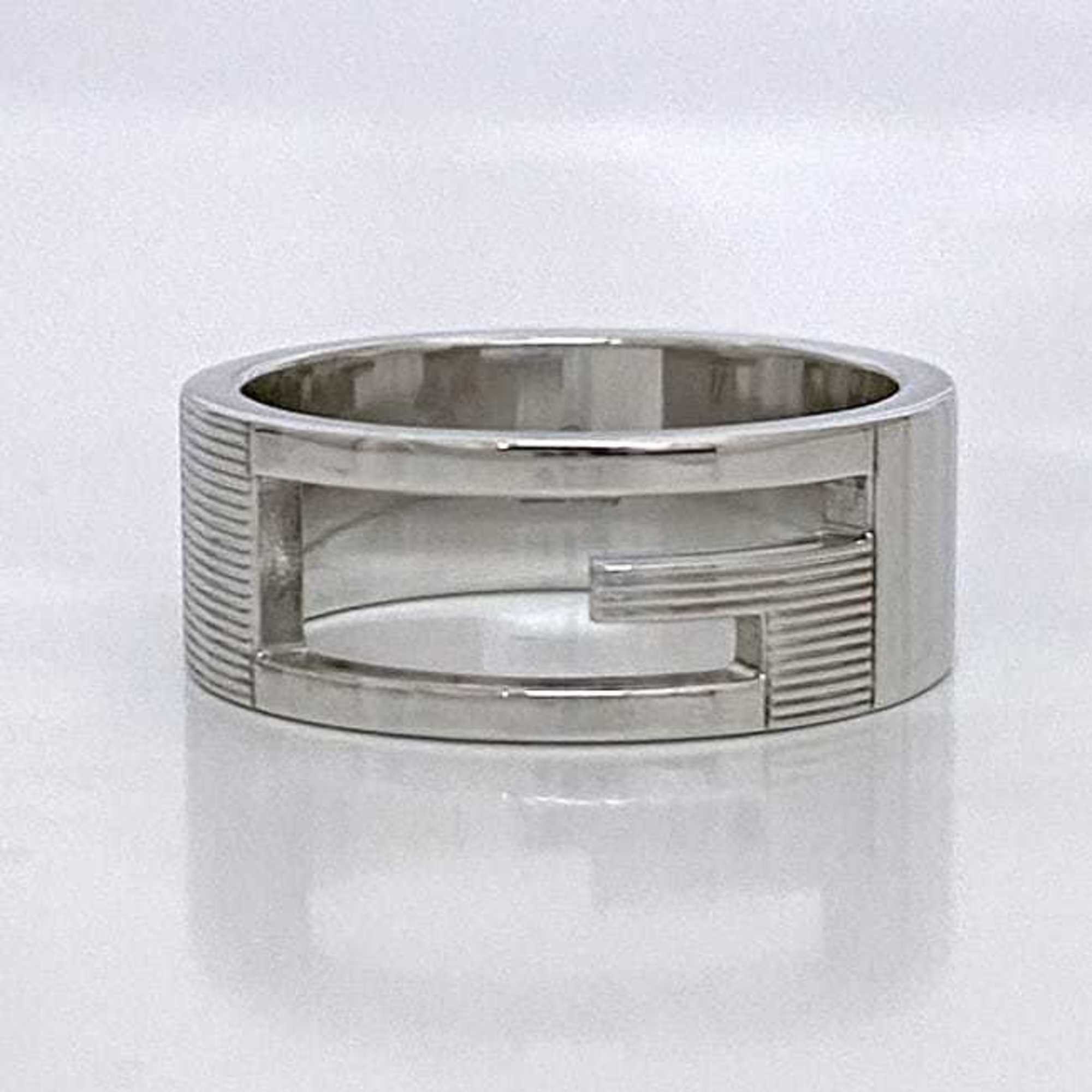 Gucci Branded Ring Silver G Cut 032661 09840 8106 ec-20394 Size 16 Ag 925 SILVER GUCCI — Like New