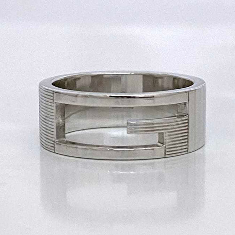 Gucci Branded Ring Silver G Cut 032661 09840 8106 ec-20394 Size 16 Ag 925 SILVER GUCCI — Like New