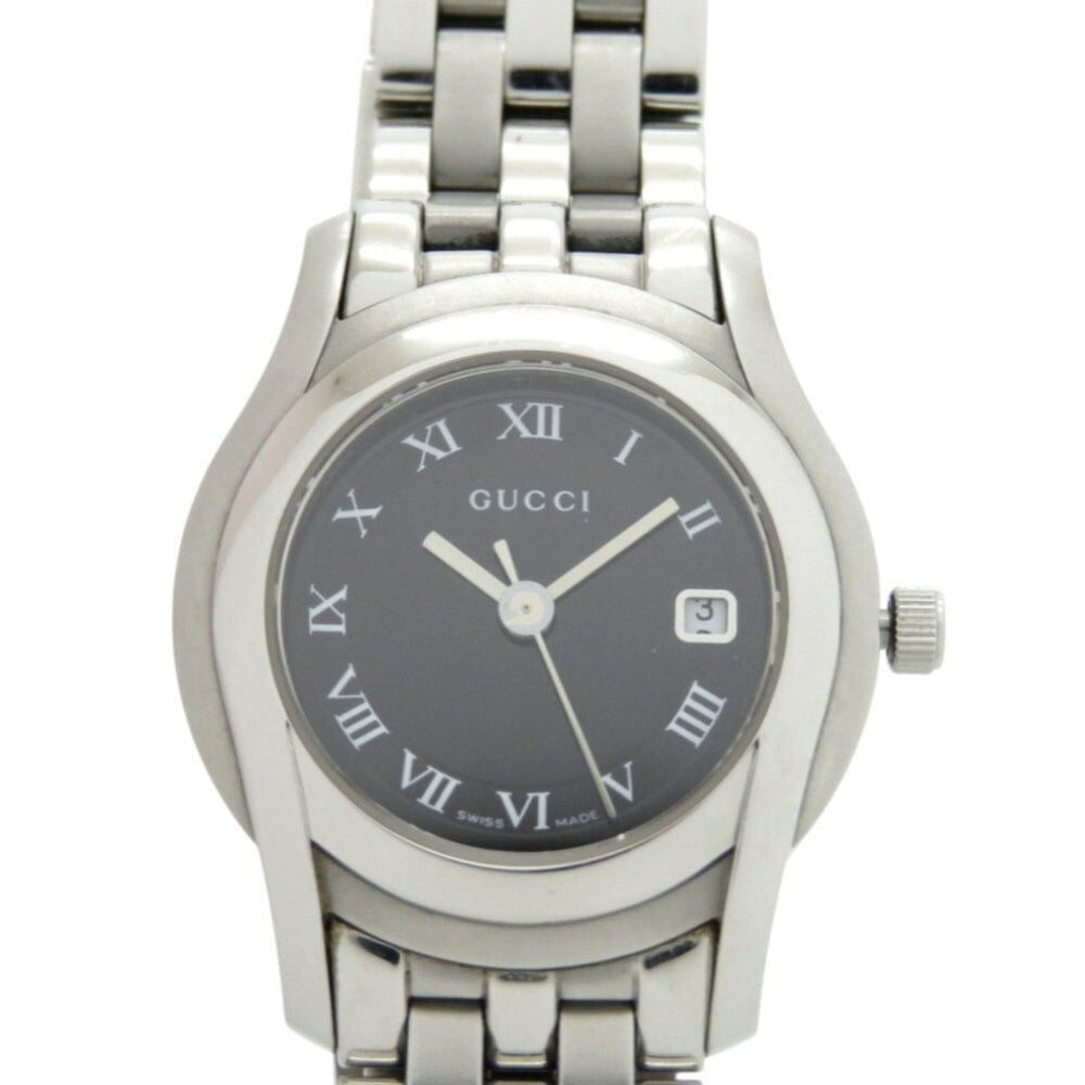 Gucci 5500L Stainless Steel Black and Silver Quartz Watch with Dial 1492GUCCI — Good