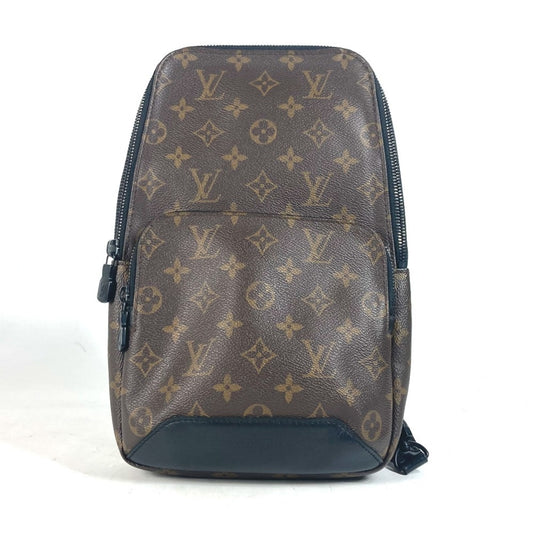 LOUIS VUITTON M45897 Monogram Macassar Avenue Sling Bag Crossbody Body Canvas Men's Women's Brown
