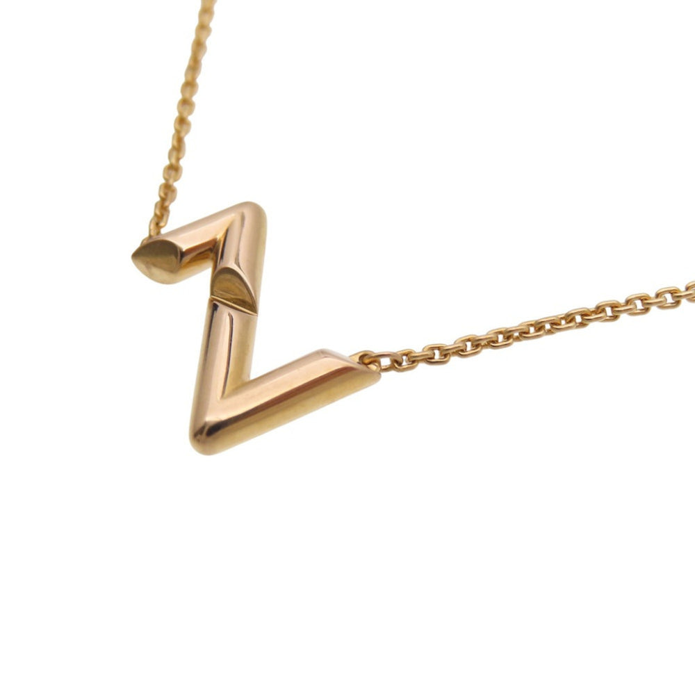 Louis Vuitton LV Vault Upside Down 750PG Necklace 18KPG Pink Gold Q93868 1351 LOUIS VUITTON Jewelry — Like New