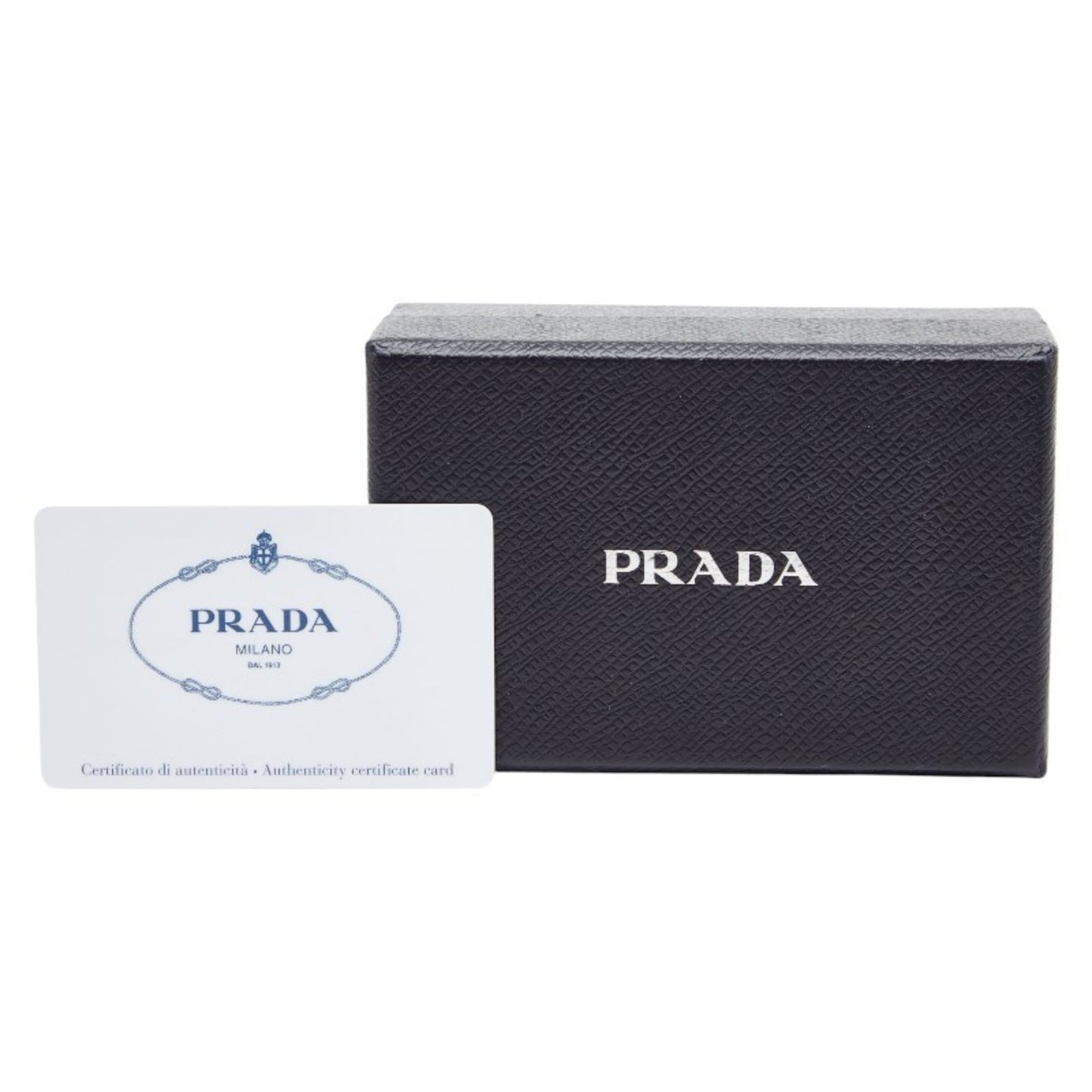 Prada Logo Tri-fold Wallet 1MH021 Black Sapphire Leather Women's PRADA