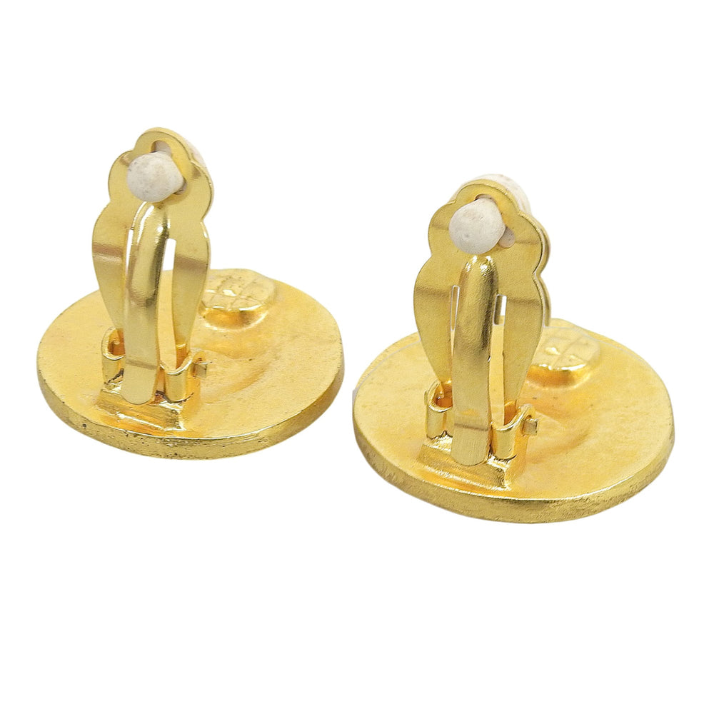CHANEL Vintage 94A GP Coco Mark Round Earrings (Pair) - Gold Made in France Women's Comes with Box — Like New