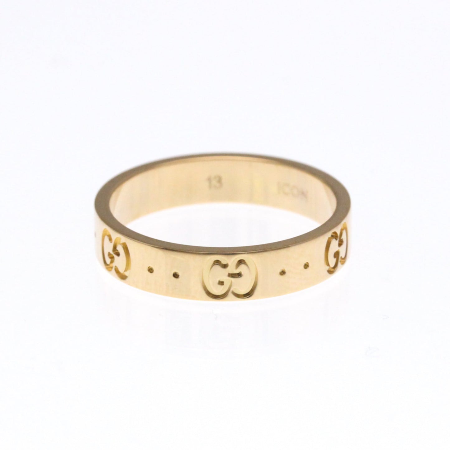 Gucci Icon Pink Gold (18K) Fashion No Stone Band Ring Pink Gold