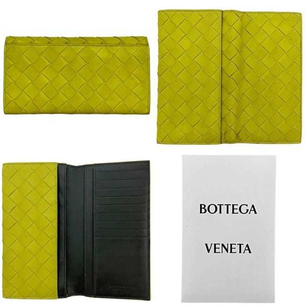 Bottega Veneta Bifold Long Wallet ec-24435 Yellow Cassette 676593 Leather P02068570A BOTTEGA VENETA Braided Flap Men's Women's