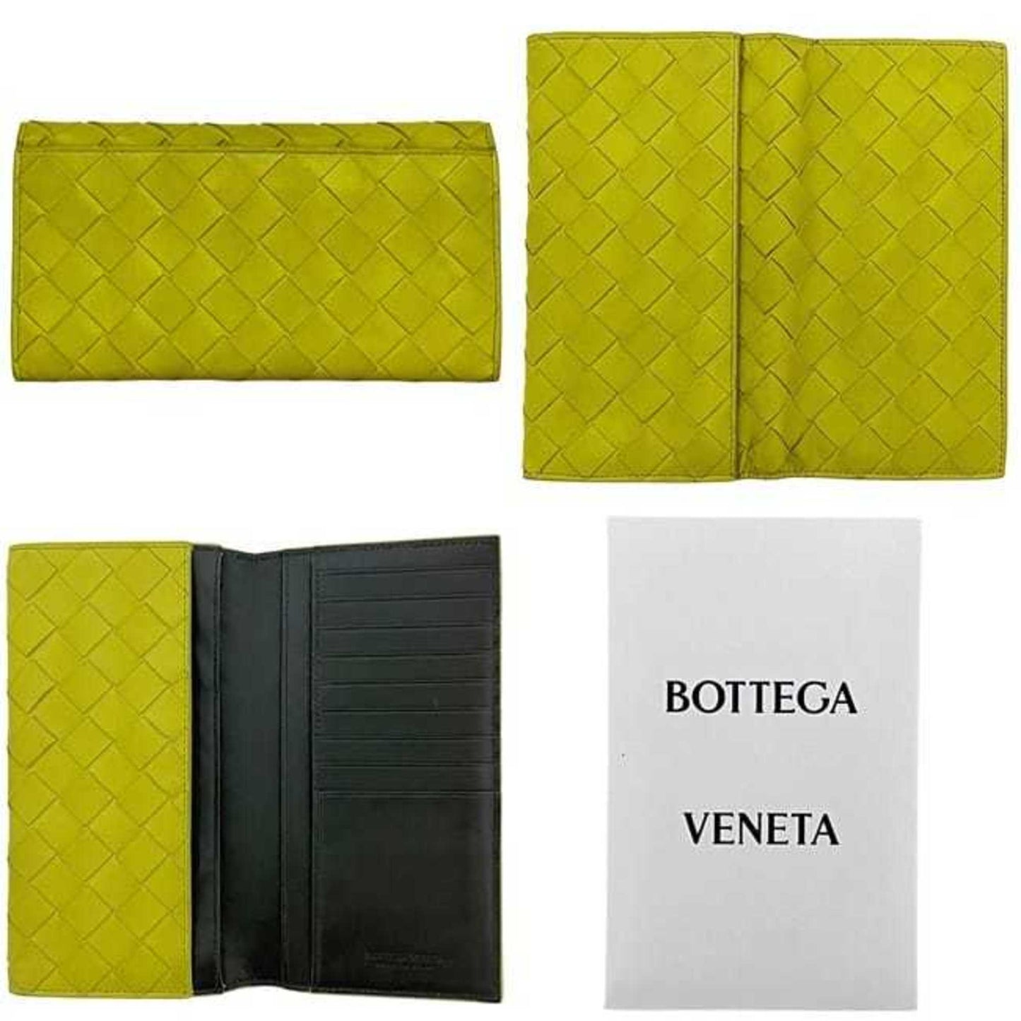 Bottega Veneta Bifold Long Wallet ec-24435 Yellow Cassette 676593 Leather P02068570A BOTTEGA VENETA Braided Flap Men's Women's