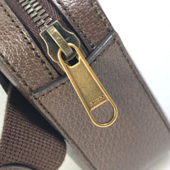 GUCCI 602695 Cross Belt Bag 100th Anniversary Shoulder Body Leather Men's Brown L-230928-1 — New - Store Return