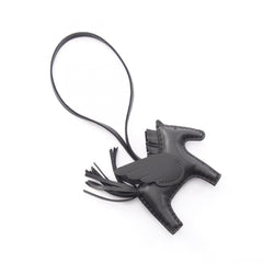 Hermes Rodeo Pegasus PM So Black Charm Accessory Agneau Milo Veau Swift Leather Women's — New - Store Return