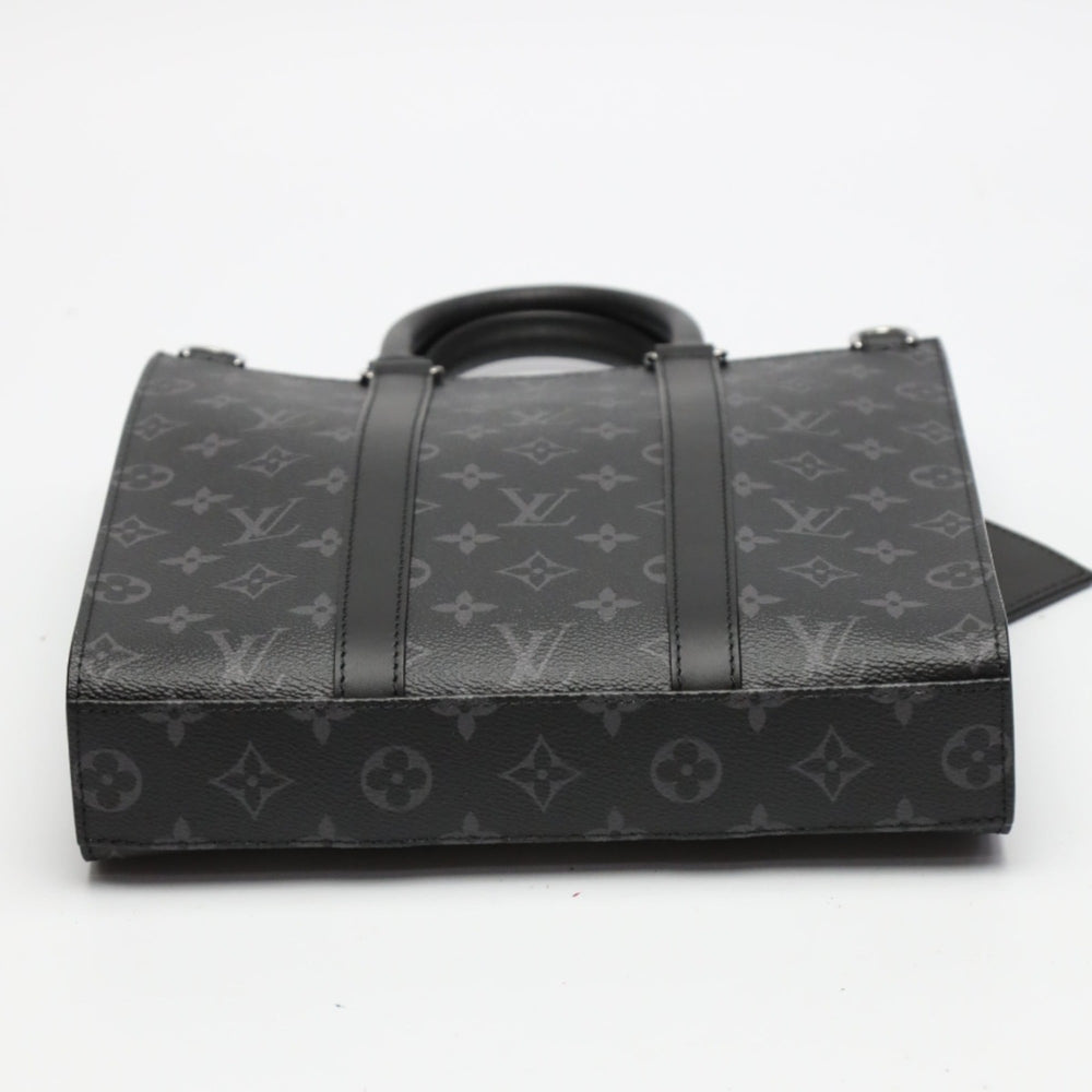Louis Vuitton LOUIS VUITTON Tote Bag Shoulder Monogram Eclipse Sac Plat Cross Canvas M46456 Black LV — Like New