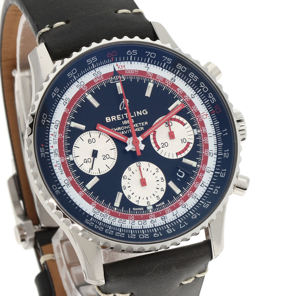 Breitling Navitimer B01 Chronograph 43 Stainless Steel/Leather Men's Watch AB0121B1B1X2