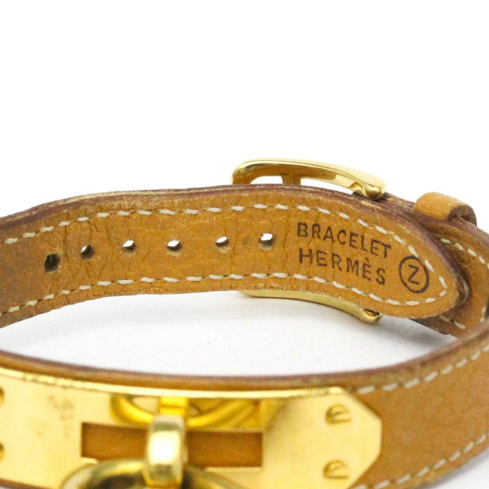 HERMES Kelly Watch Gold Plated Leather Quartz Ladies Watch — Good