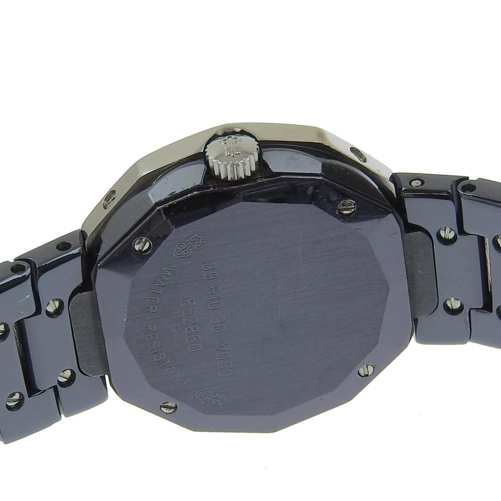CORUM Admirals Cup Watch 39.610.30 V050 Stainless Steel x Gun Blue Swiss Made Navy Silver Quartz Analog Display Dial Ladies — Very Good