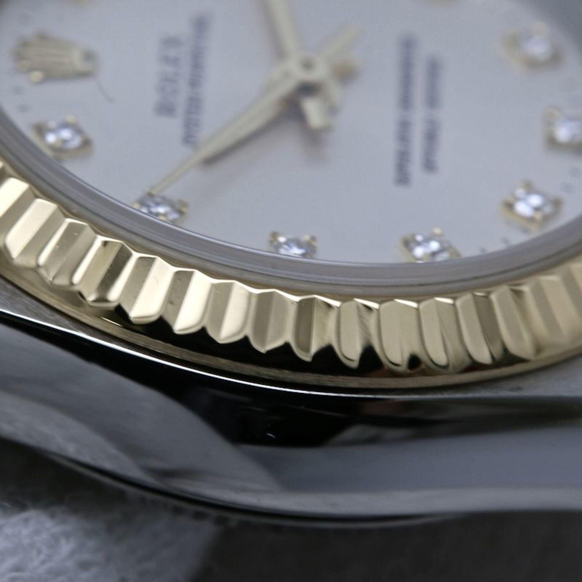 ROLEX Oyster Perpetual 11P Diamond 76193G Women's Watch SSx18K Yellow Gold 40581 — Good
