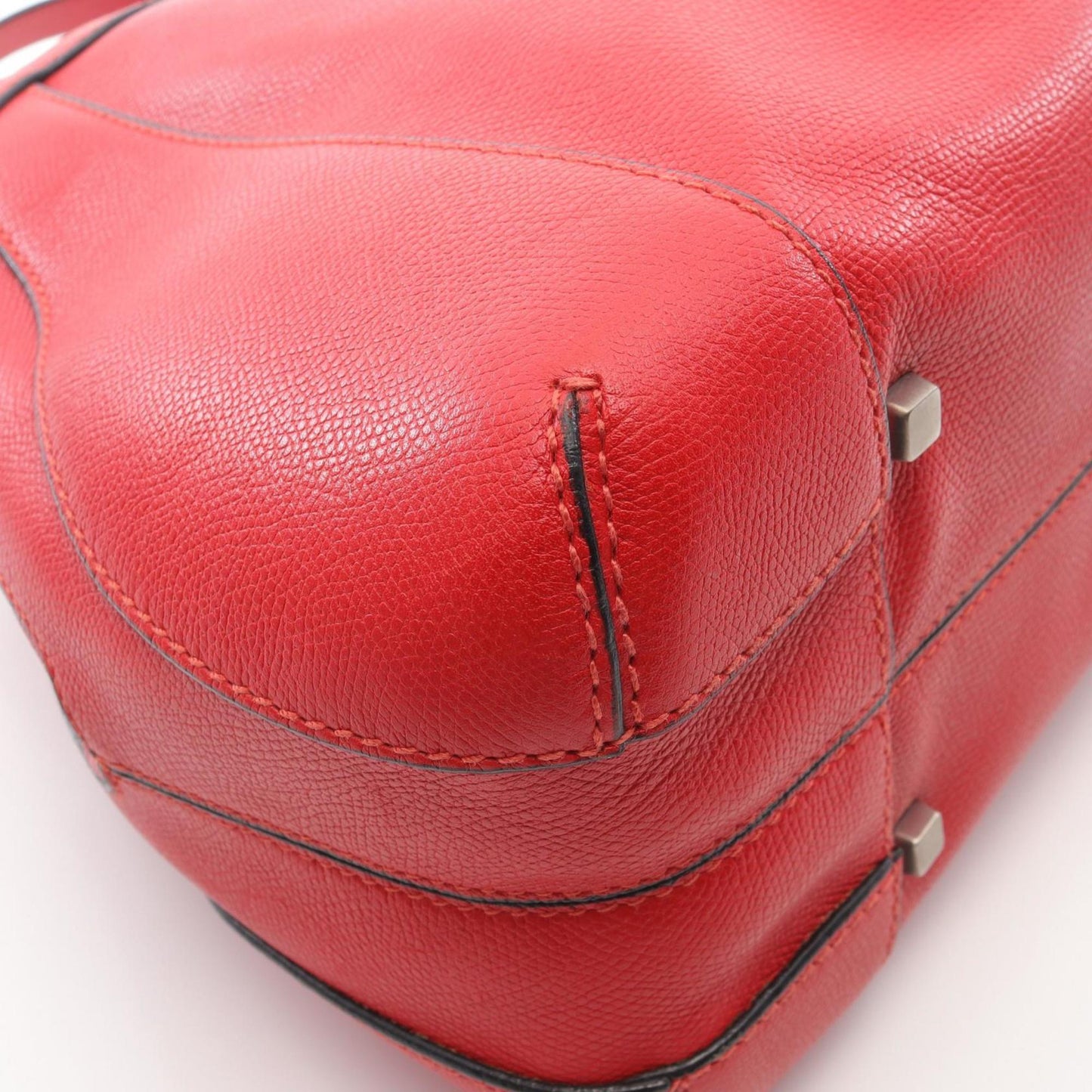 Valextra Women's Leather Handbag in Red