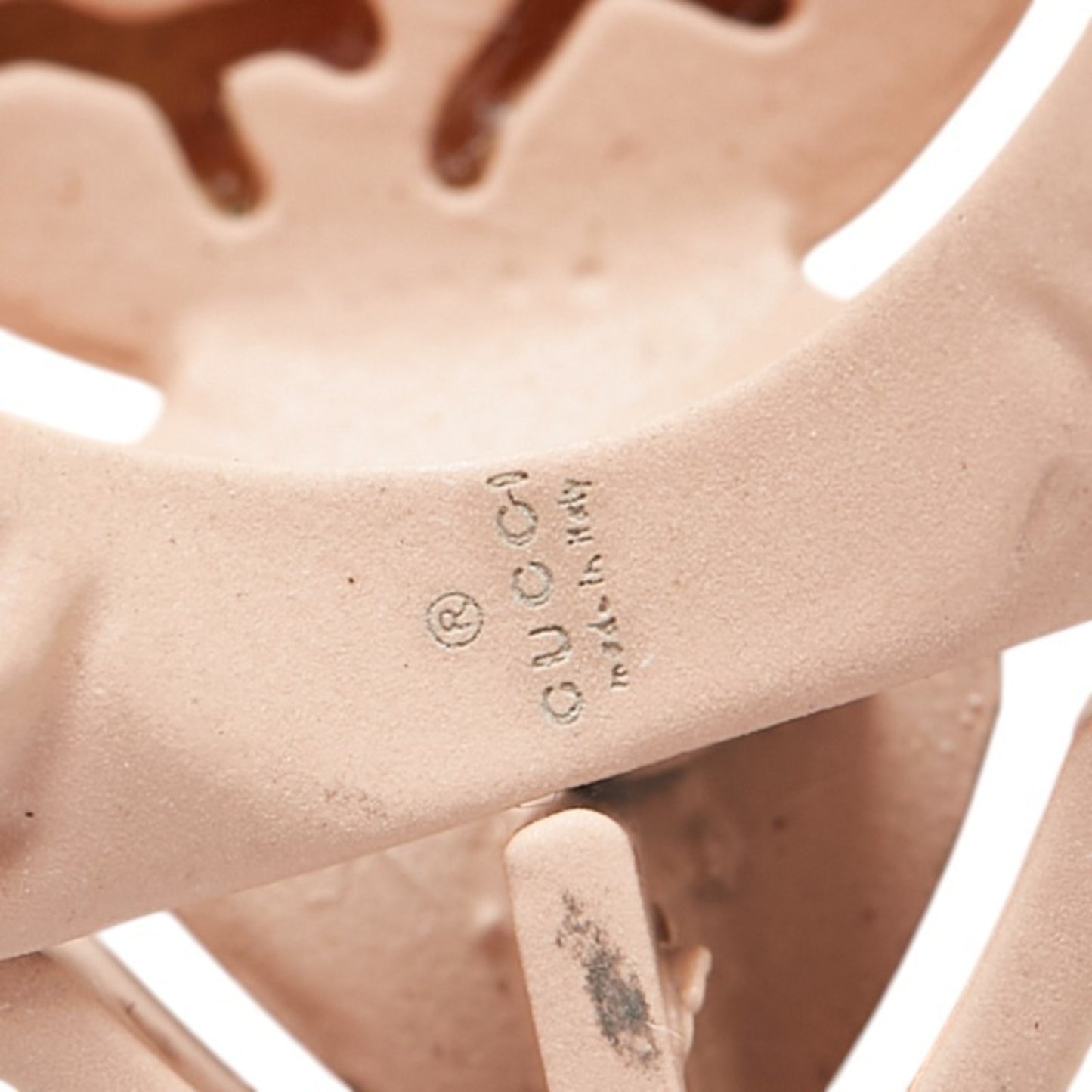 Gucci Stud Ring 2-piece set Pink Plastic Faux Pearl Velvet Women's GUCCI