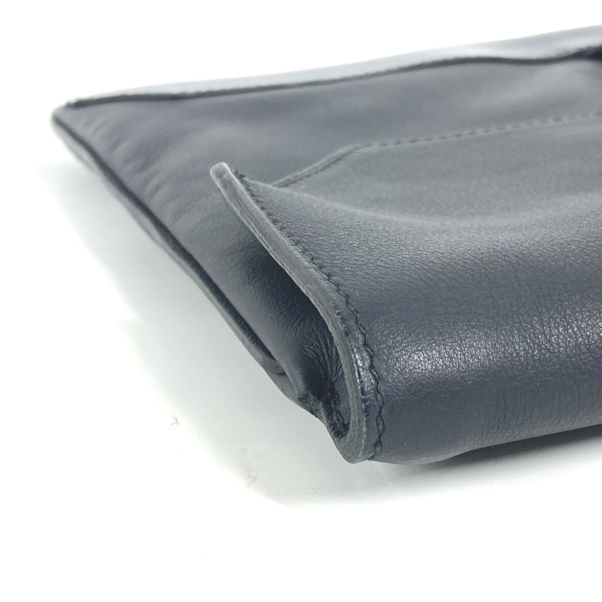HERMES City Slide Pouch Clutch Bag for Men, Navy ME-240905-6 — Like New