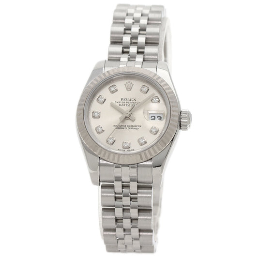 Rolex 179174G Datejust 10P Diamond Watch Stainless Steel SS Ladies ROLEX