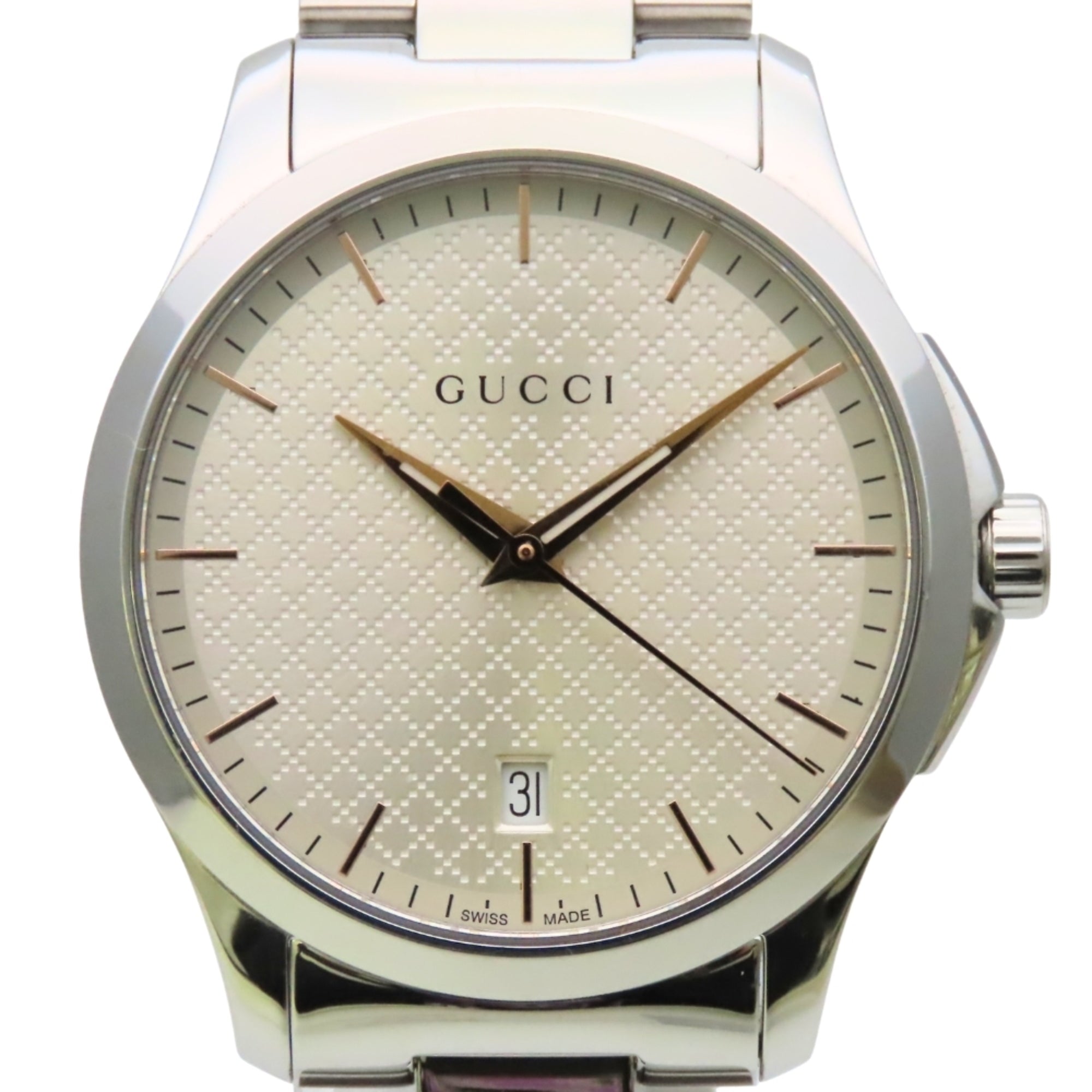 Gucci G-Timeless 126.4 SS Diamante Men's Watch GUCCI — Good