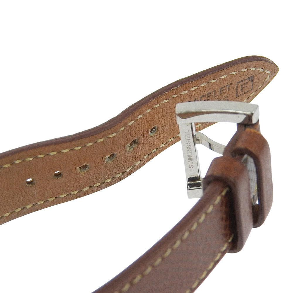 Hermès BE1.110 Women's Stainless Steel and Leather Strap Watch, 2002, Quartz Movement, Analog Display, White Dial — Good