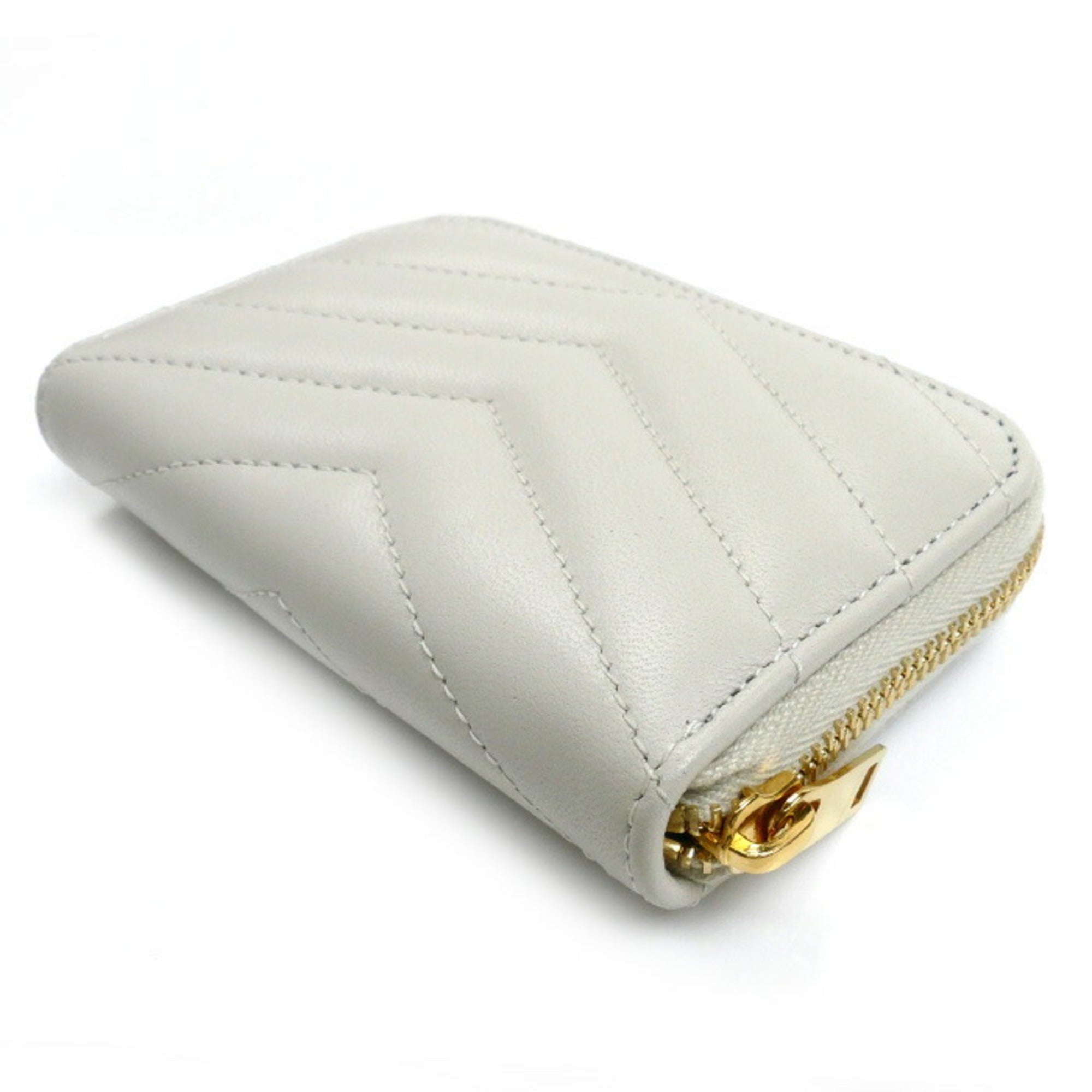 Yves Saint Laurent SAINT LAURENT PARIS Saint Laurent Paris Cassandra Matelasse Coin Case Ivory 753788 Women's