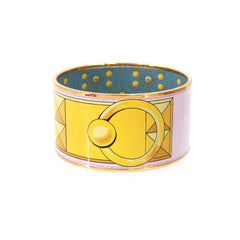 Hermes HERMES Email TGM Bangle Bracelet Yellow Pink Gold — New - Store Return
