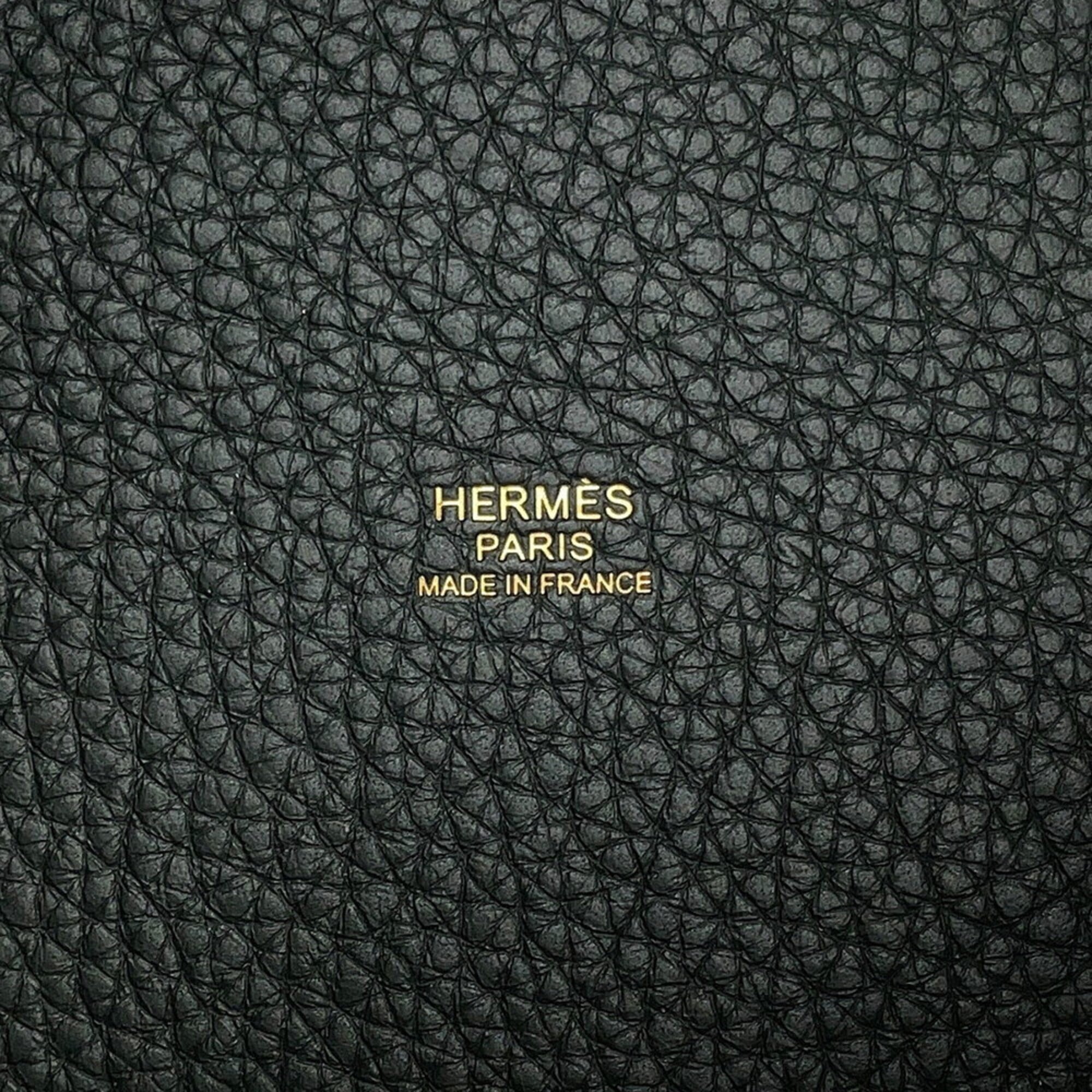 Hermes Picotin Lock PM Handbag, Vert Mangrove, Taurillon Clemence Leather, W Stamp, HERMES Tote Bag, Lock, Picotin, Women's — Like New