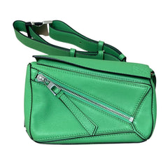LOEWE PUZZLE MINI Bum Bag, Mini Body Bag/Shoulder B510U89X02, Green, Women's — Like New