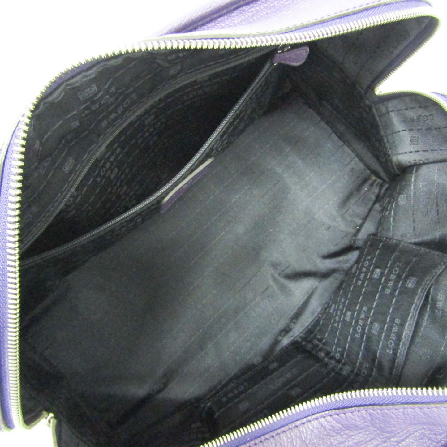 Loewe Amazona 36 Women's Leather Handbag Purple