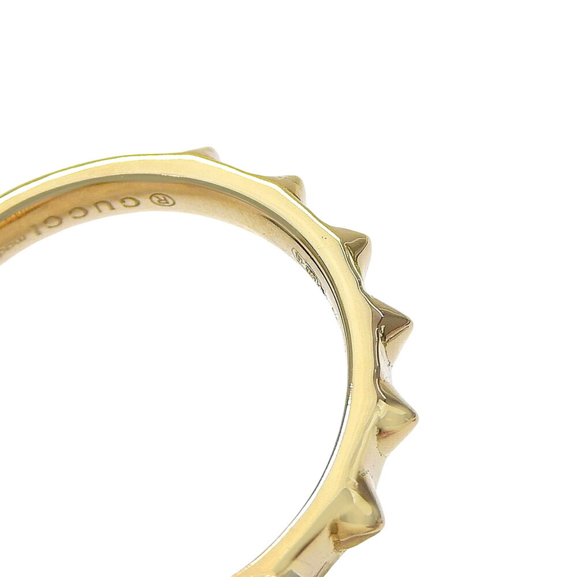 Gucci Le Marché des Merveilles Cat Ring, 18K Yellow Gold, Melee Diamonds, Size #9 (approx. US size 9), approx. 7.0g, Tiger pattern — Like New