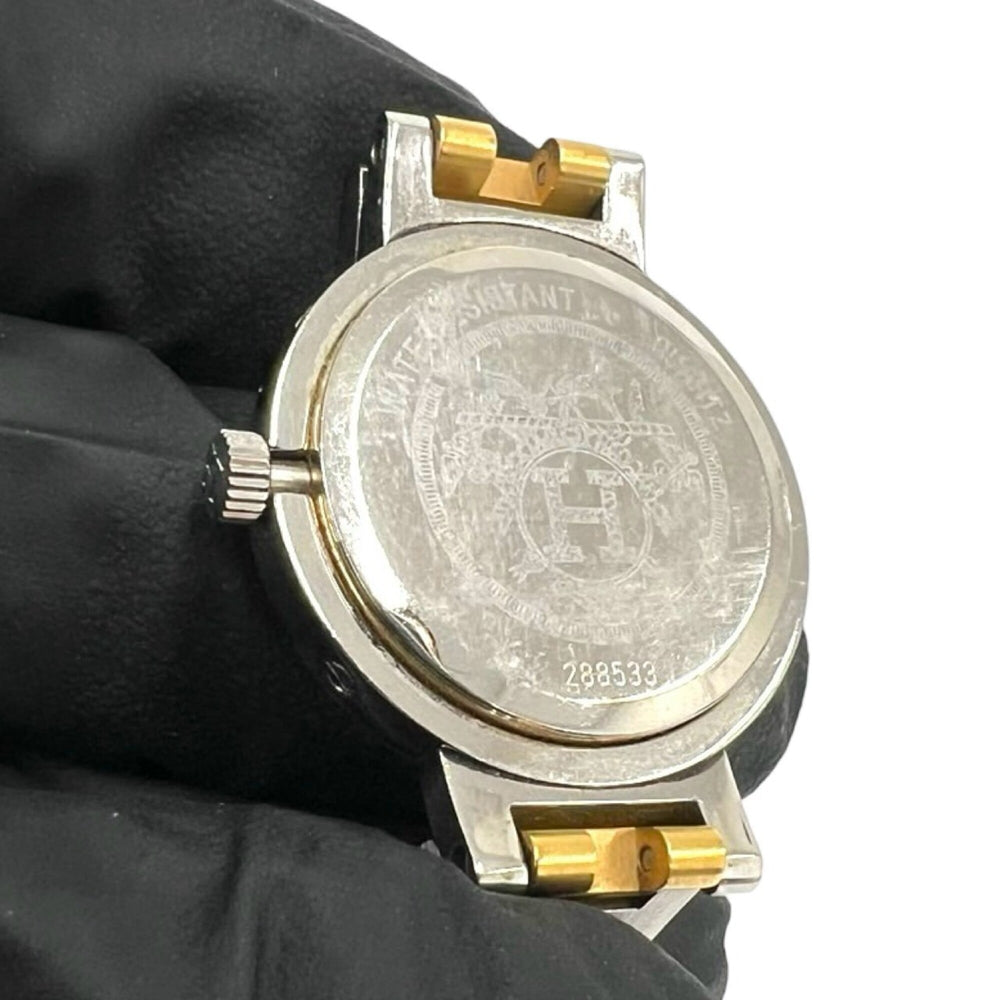 HERMES Vintage Clipper Stainless Steel GP Quartz Wristwatch, Silver/Gold, 87154 — Good