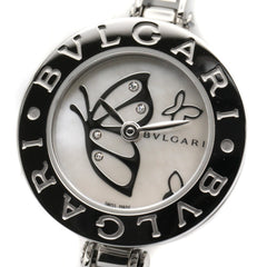 Bulgari BVLGARI B-zero1 Butterfly Watch, Stainless Steel, Diamond, Women's, White/White Shell, BZ22S — Very Good
