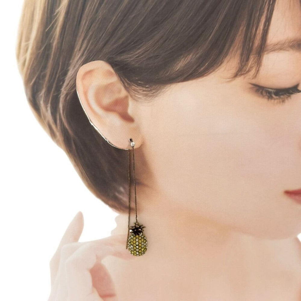 Gucci Women's Single Pineapple Earring with Threader Chain — Like New