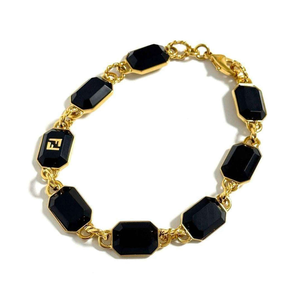 Fendi Men's FF Link Bracelet, Gold, 22cm — Like New