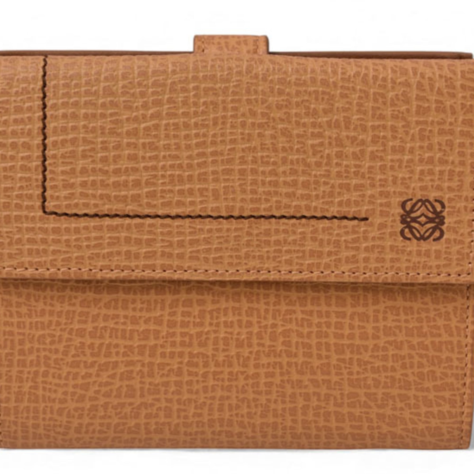 LOEWE Anagram Trifold Wallet in Caramel