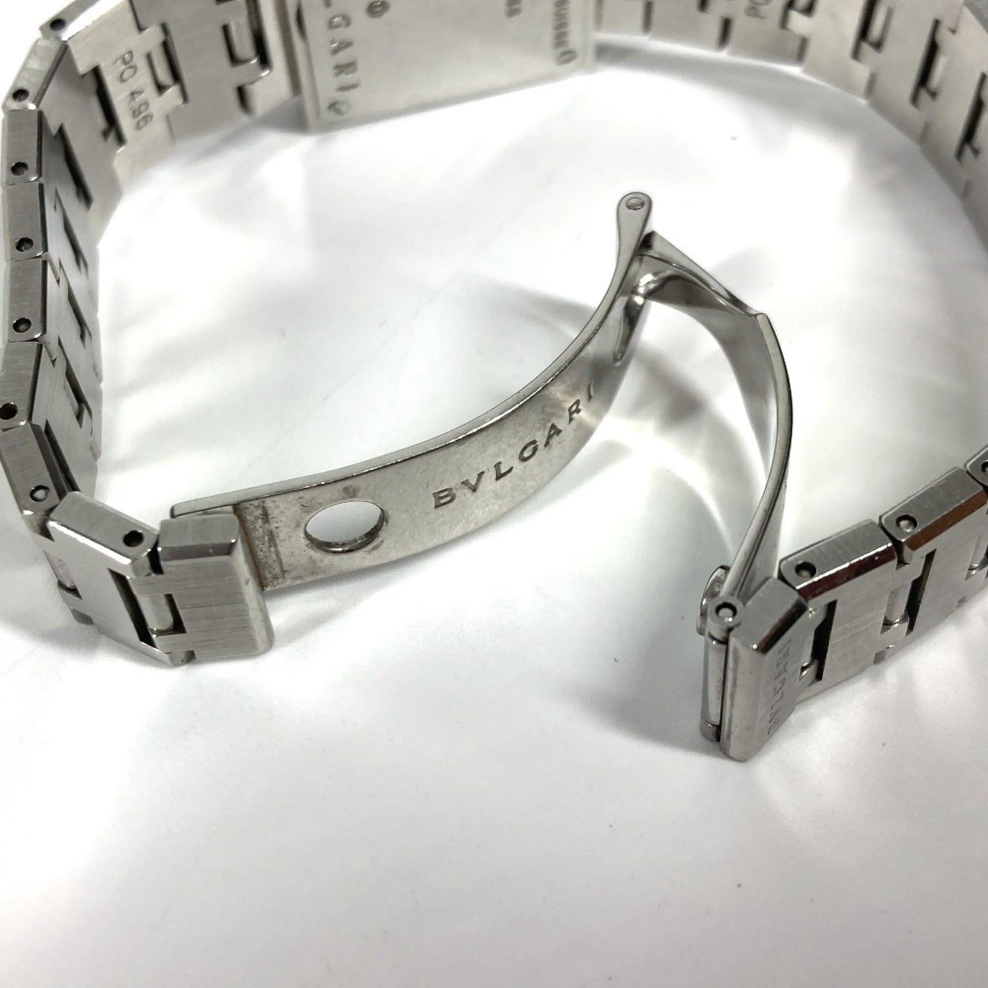 BVLGARI SQ22SS Square Quadrado Ladies Watch, SS, Silver — Good