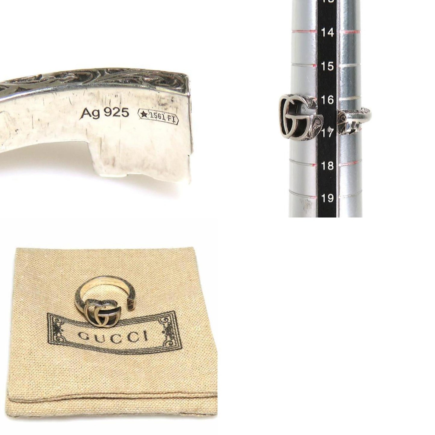 Gucci GUCCI Ring Silver 925 Men's h31055g