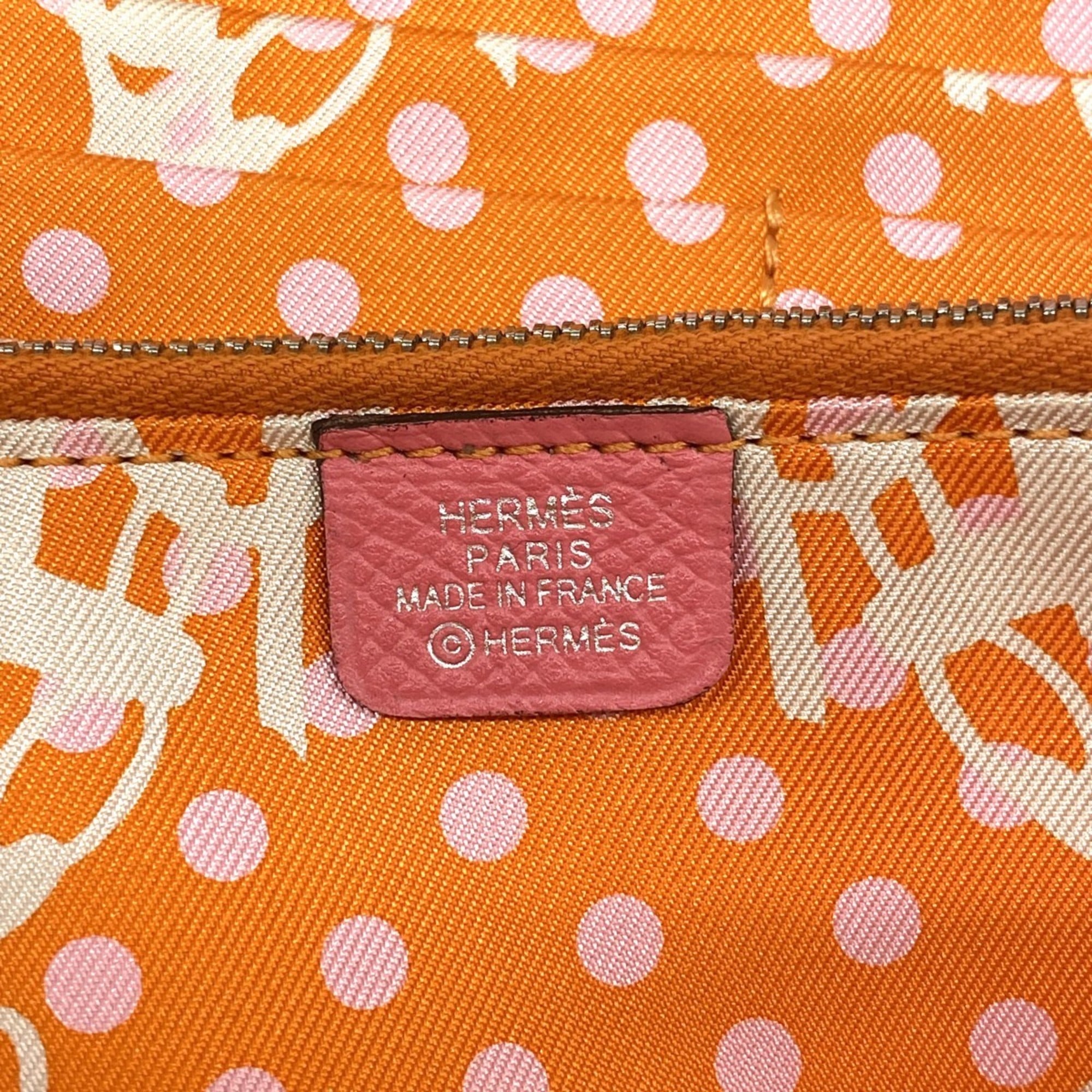 Hermes Hermès Azap Long Silk In Veau Epsom Rose Azalee Wallet, C Stamp, Women's