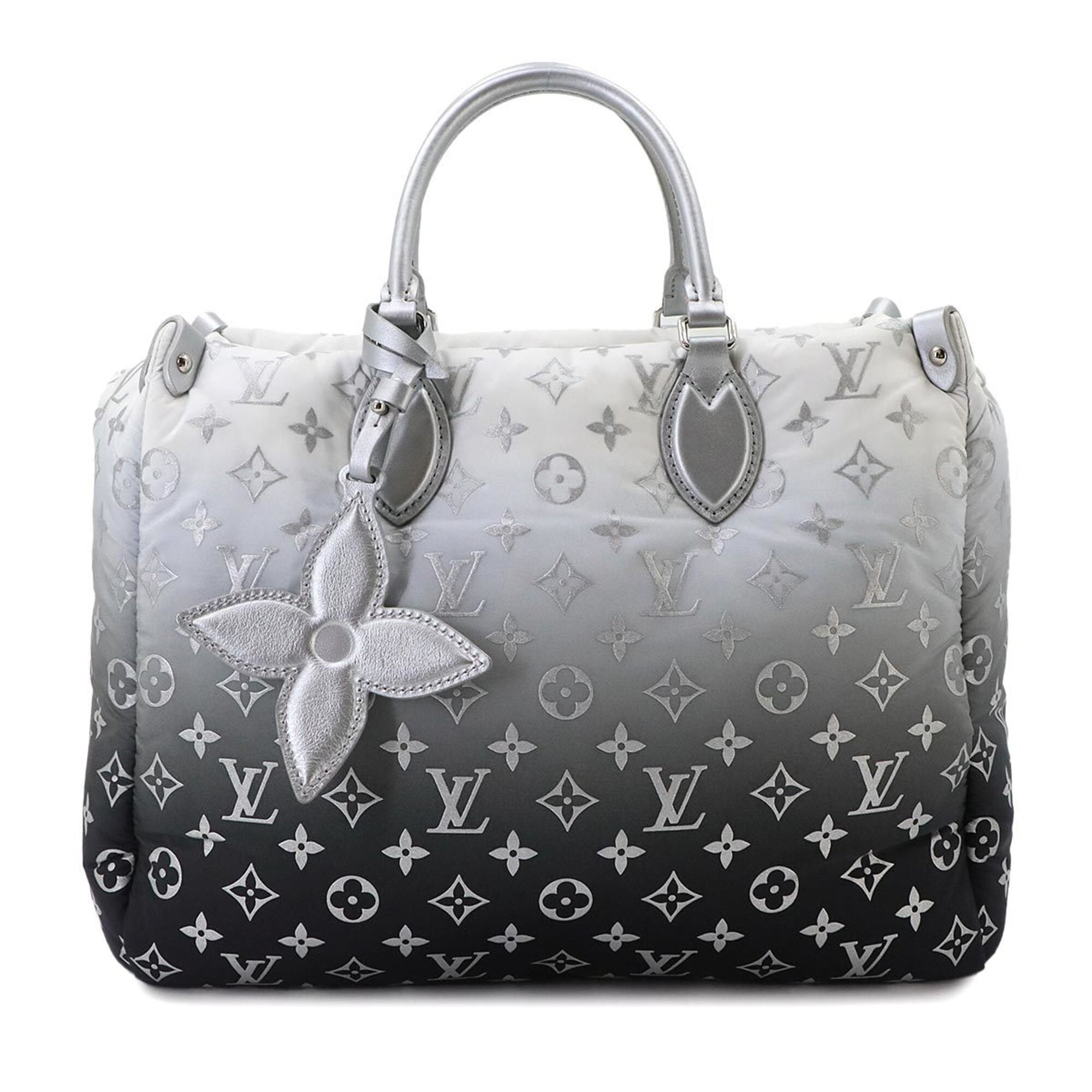 Louis Vuitton Onthego MM LV SKI 2-way Tote Shoulder Handbag Monogram Nylon Frost M11847 RFID — Like New