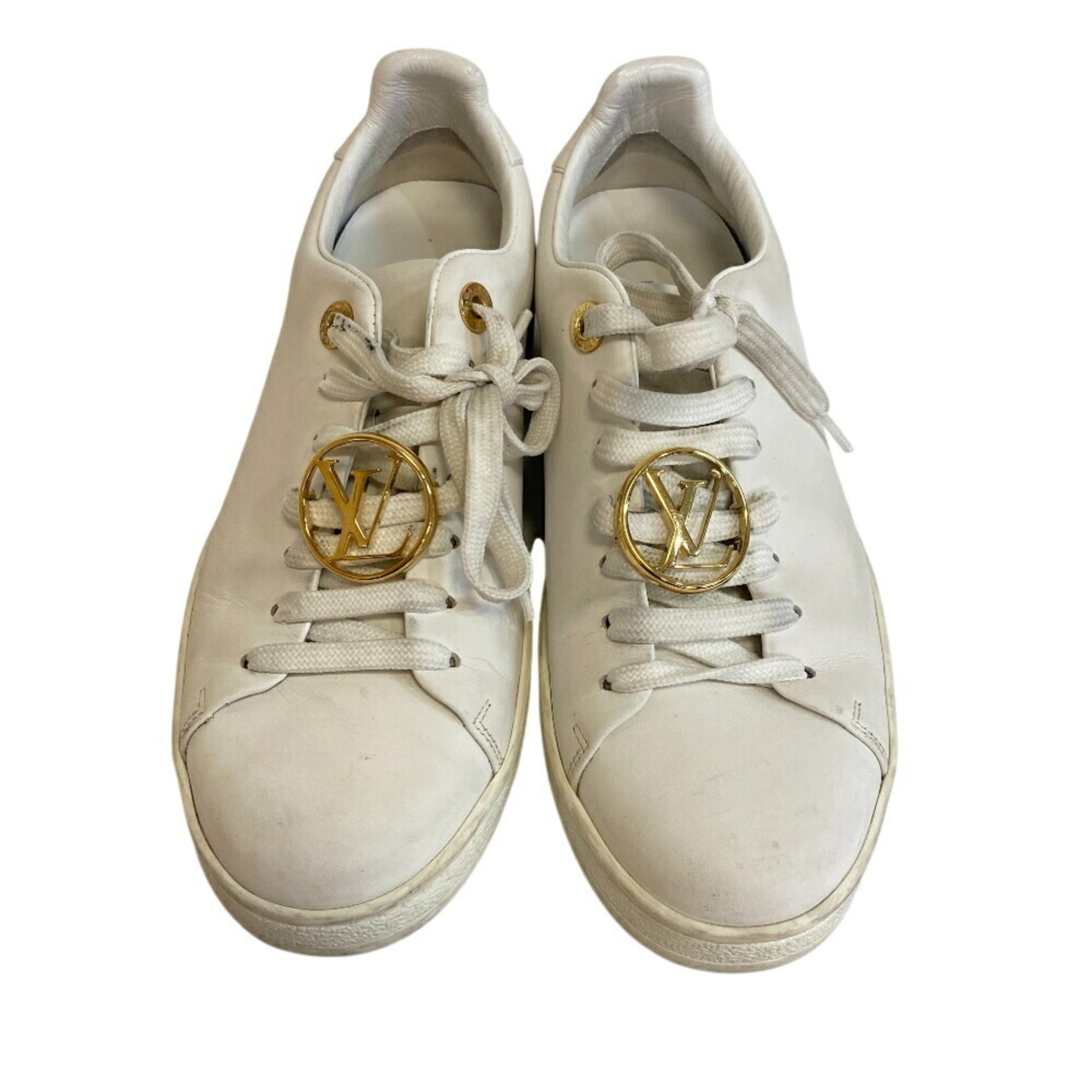 LOUIS VUITTON 23 Louis Vuitton Front Row Line Sneakers White Women's