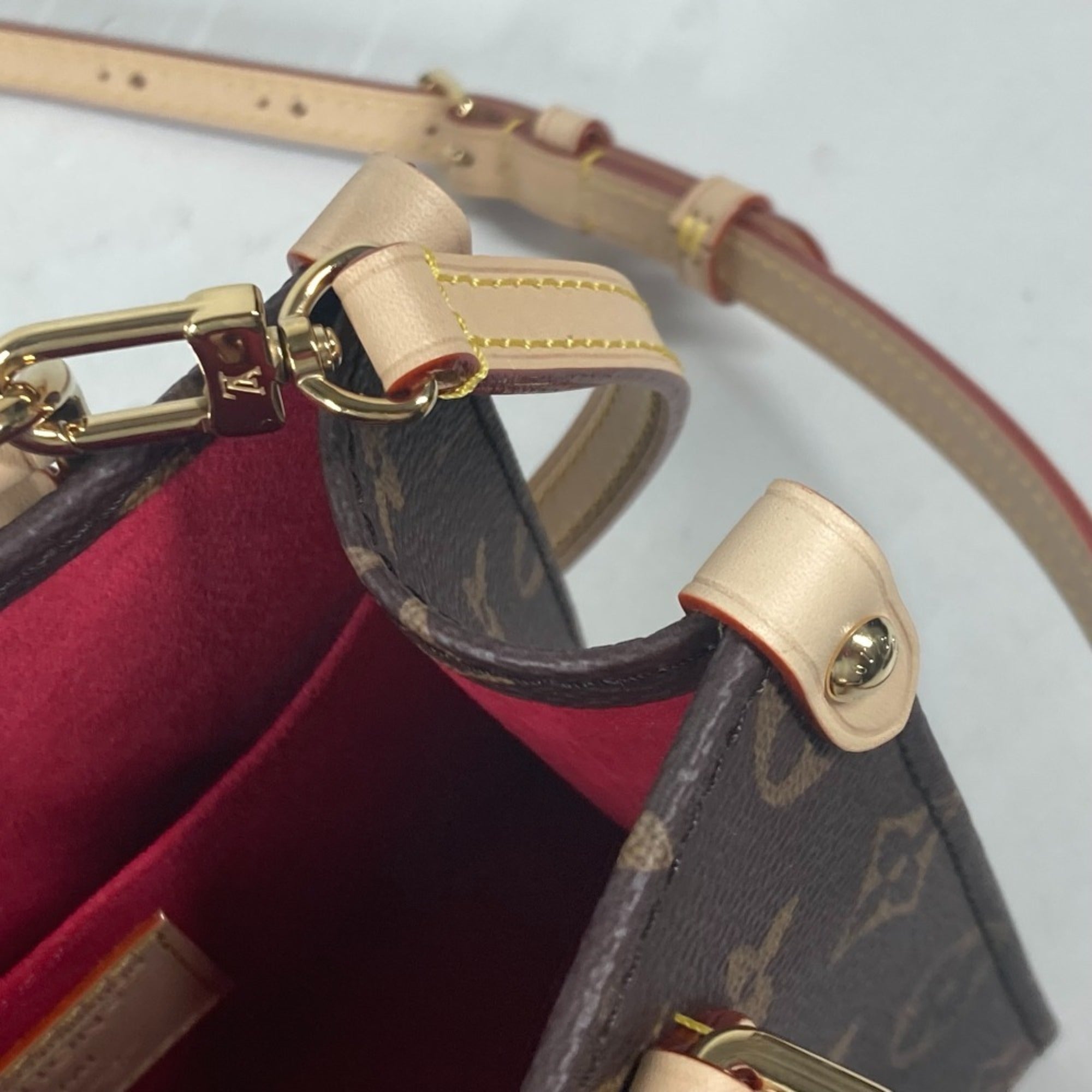 LOUIS VUITTON M13668 LV x TM On the Go BB Monogram Takashi Murakami Handbag Canvas Men's Women's Brown — New - Store Return