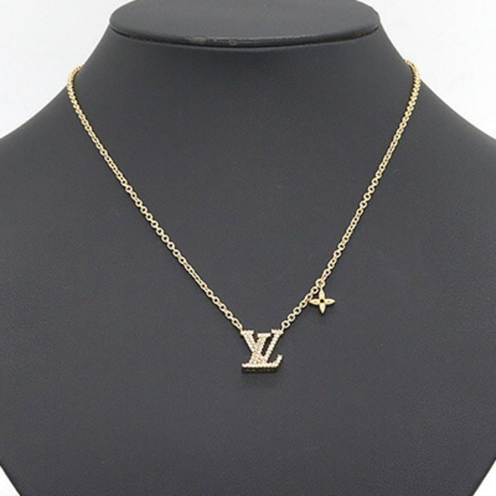 Louis Vuitton Necklace LV Iconic M00596 Gold Metal Charm Pendant for Women — Like New