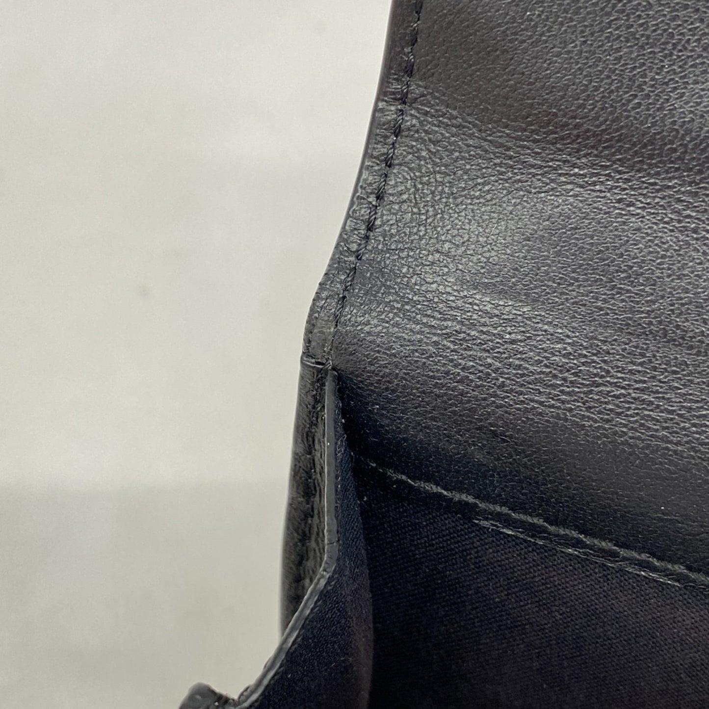 Fendi tri-fold wallet in black leather for women