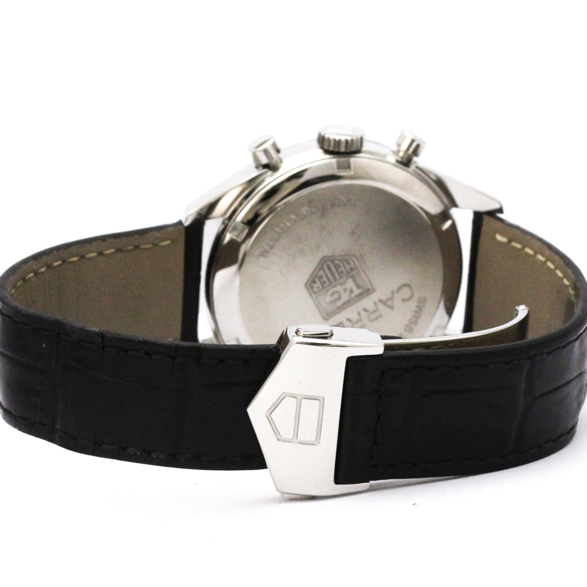 TAG HEUER Carrera Chronograph Steel Automatic Watch CV2113 Polished — Very Good