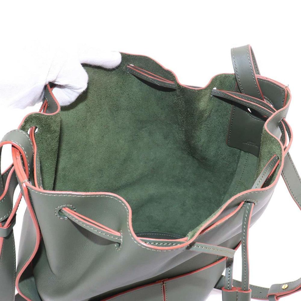 Loewe Balloon Small Shoulder Handbag, Leather, Green, Gold Hardware — Like New